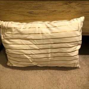White and gold lunar pillow